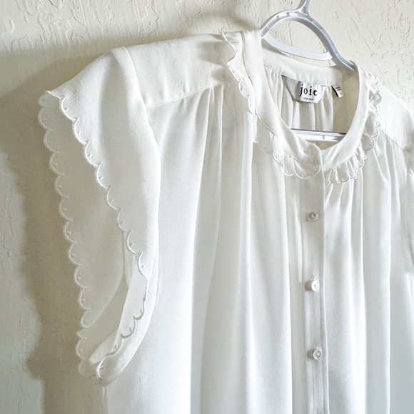 Joie 100% Silk Women's Calais Short Sleeve Top - Picture 4 of 5